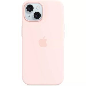Apple IPhone 15 Silicone Pink Case (MagSafe)